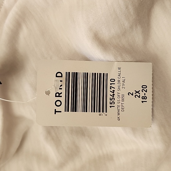 Super Soft Off Shoulder Short Sleeve Tee - Picture 3 of 5